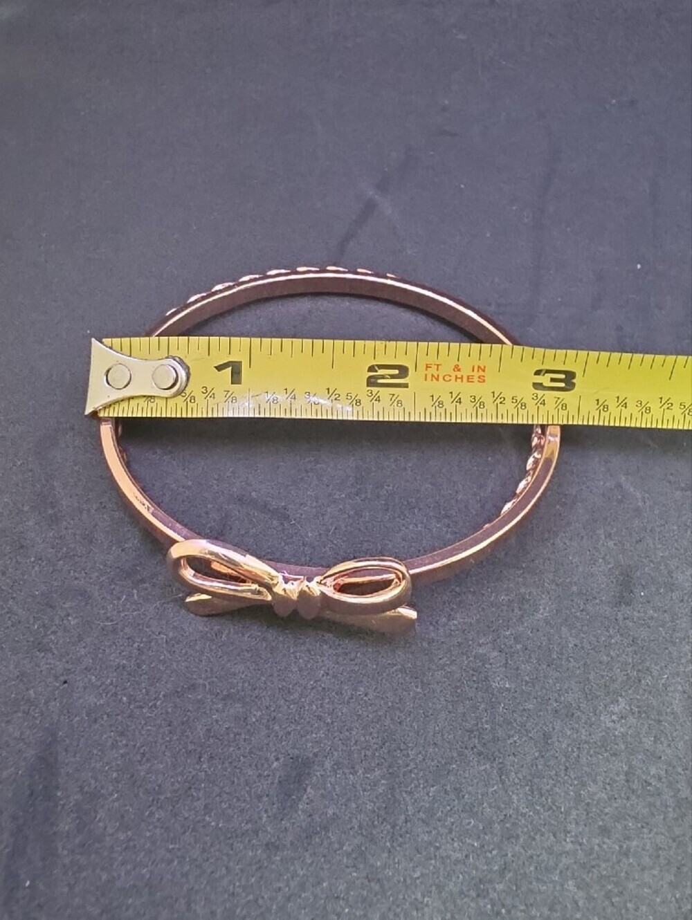 Gold Rose Bow Stackable Bracelet Set - Picture 4 of 4